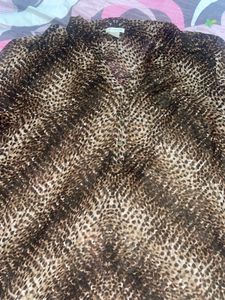 Animal Print Oversized Top
