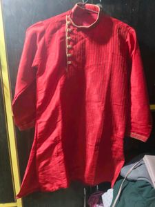 Boys Red Kurta Set