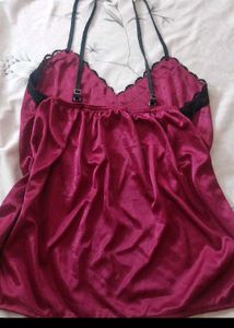 Satin Top And Short Set