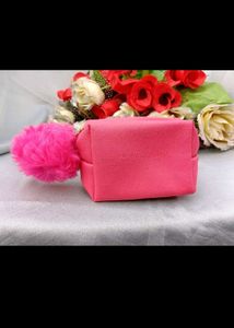 Pink Small Pomp Pouch