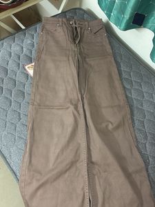 Stylish Brown Wide Leg Jeans