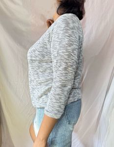 Silver knit sweater