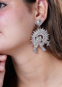 Silver Krishna Earrings