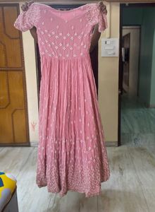 Gown With Corset Pattern And Full Gher