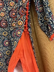 Black Printed Layered Kurti