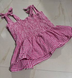 Pink Gingham Top