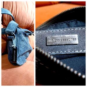 Mango Beaded Suede Sling