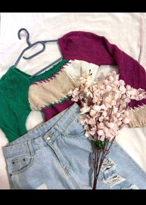 🎁Buy1 Get1 Free Color Block Knit Sweater E
