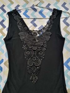 Black Lace Style Top