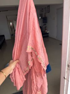 Peach Embroidered Gown