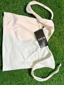 SHEIN White Ribbed Tank Top