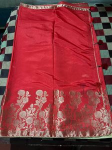Red Printed Saree