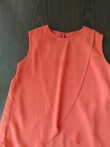 Coral Sleeveless Top