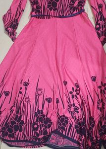 Price Drop! White And Pink Colour Combo Frock