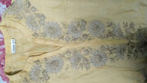 Yellow Embroidered Kurta Set