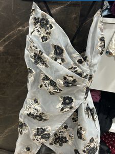 Party Wear Good Condition Grey Dress