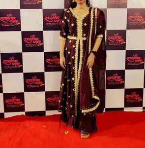 Mantra Embroidered Sequined Kurti Palazzo &amp; Dupatt
