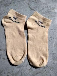 Pure Cotton Cream Colour Socks 🧦