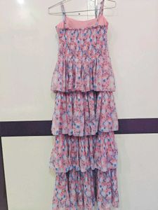 Floral Tiered Dress With Shrug