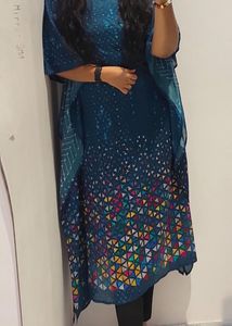 Blue Embellished kaftan