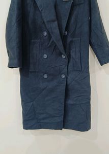 Women Black Trench Coat Heavy Quality