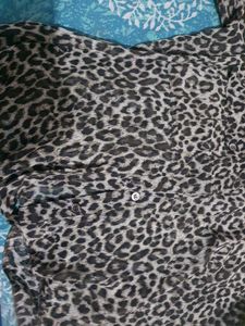 Leapord Sheer Shirt