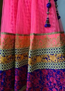 Pink Bridal Lehenga Chunni