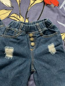 Cute Distressed Denim Jeans