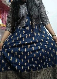 Black &amp; Gold Print Maxi Dress with Jacket
