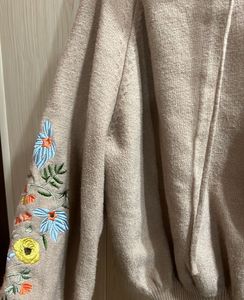 Floral Embroidered Hoodie