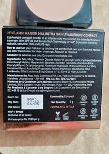 MyGlamm Manish Malhotra Beauty Skin Awakening Compact - Neutral Honey (9g)