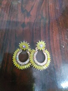 Yellow Statement Earrings