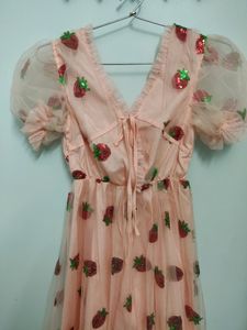 Madeforher Label Strawberry Dress, Worn Only Once