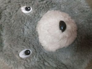 childrens teddy bear fur sling/side bag
