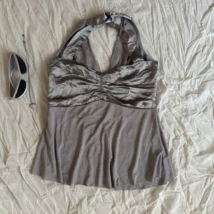 y2k halter neck top&lt;3