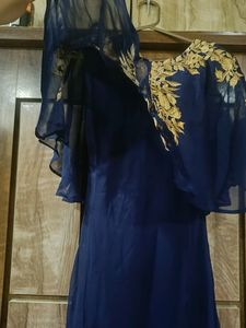HEAVY PONCHO STYLE GOWN