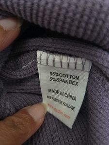 Cute Purple Ribbed Tee