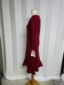 Elegant Button-Down Knit Dress