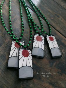 Anime inspired Hanafuda Beaded Necklace
