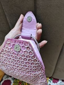 Beaded Barbie Core Wrist Clutch Bag