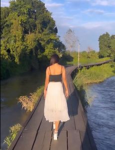 Mid Length Skirt With Beautiful Prints.