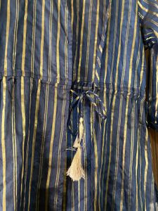Navy And Gold Striped Ethnic Shrug