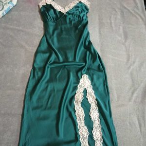 vintage sea green slip
