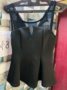 Women Black Party Wear Peplum Top