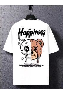 Printed Men White Tshirt