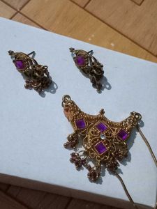 2 Necklace &amp; Earring Sets - Sterling &amp; Golden