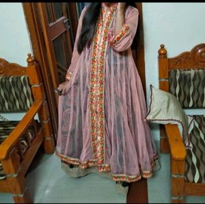 3 Piece Anarkali Shrug Suit