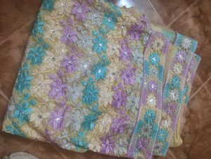 FESTIVE NET SAREE