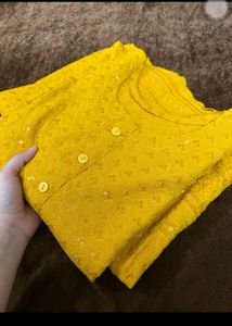 Yellow A Line Kurti