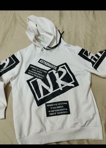 Cool Typographic Prinnt Astronaut Hoodie